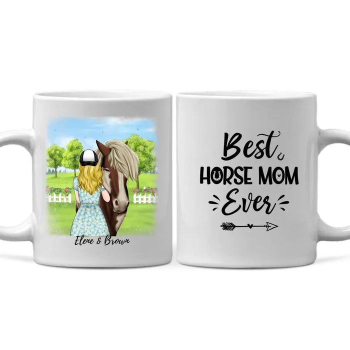 Best Horse Mom Ever - Personalized Mug For Mom, Horse Lovers