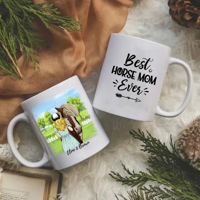 Best Horse Mom Ever - Personalized Mug For Mom, Horse Lovers