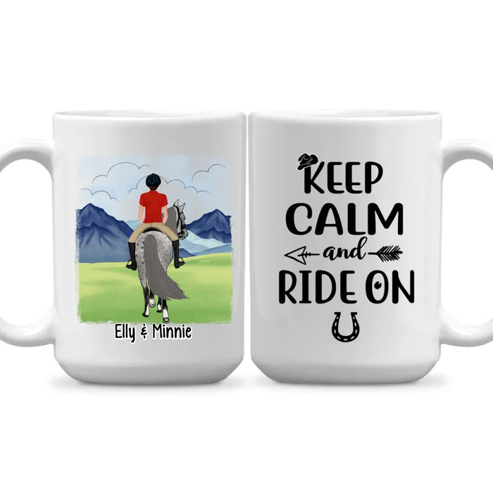 Keep Calm And Ride On - Personalized Mug For Him, Her, Horse Lovers