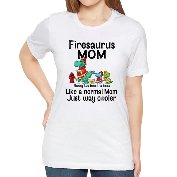 Firesaurus Mom - Personalized Gifts Custom Firefighter Shirt For Mother Father, Firefighter Gifts