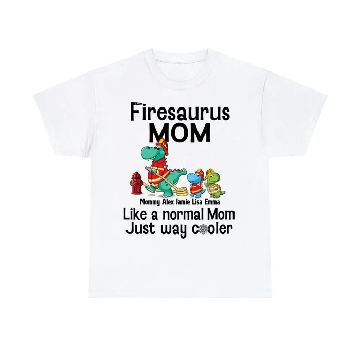 Firesaurus Mom - Personalized Gifts Custom Firefighter Shirt For Mother Father, Firefighter Gifts