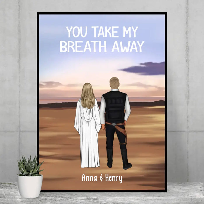 You Take My Breath Away - Personalized Gifts Custom Poster for Couples, Death Star Lovers