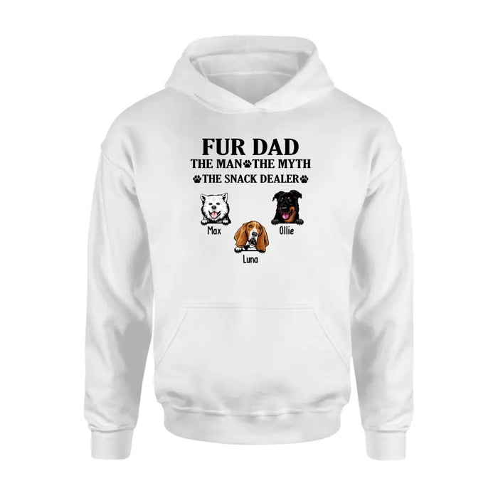 Fur Dad The Man The Myth The Snack Dealer - Personalized Gifts Custom Shirt for Dog Dad