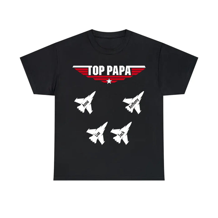 Top Dad Personalized Dad Shirt, Shirts for Men, Customized Grandpa Shirt, Grandpa Tshirts