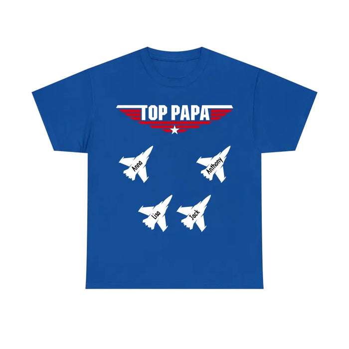 Top Dad Personalized Dad Shirt, Shirts for Men, Customized Grandpa Shirt, Grandpa Tshirts