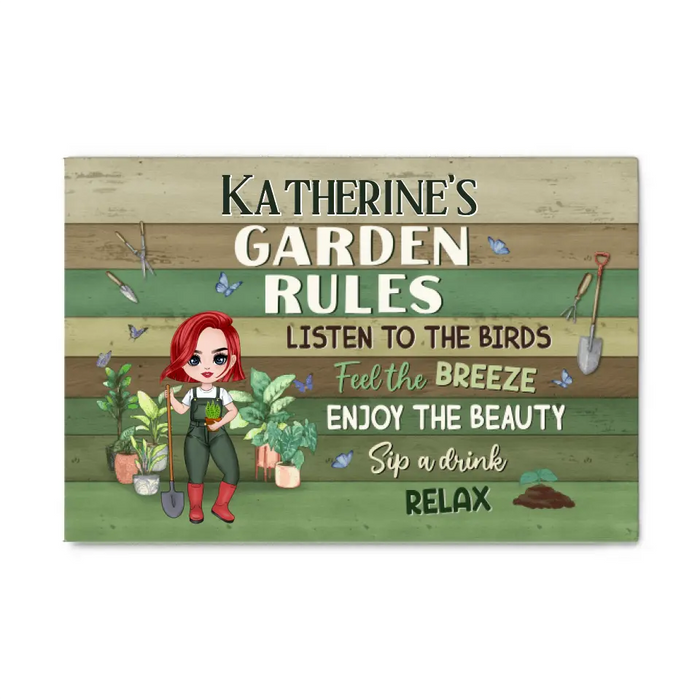 My Garden Rules - Personalized Canvas For Gardening Lovers, Gardeners