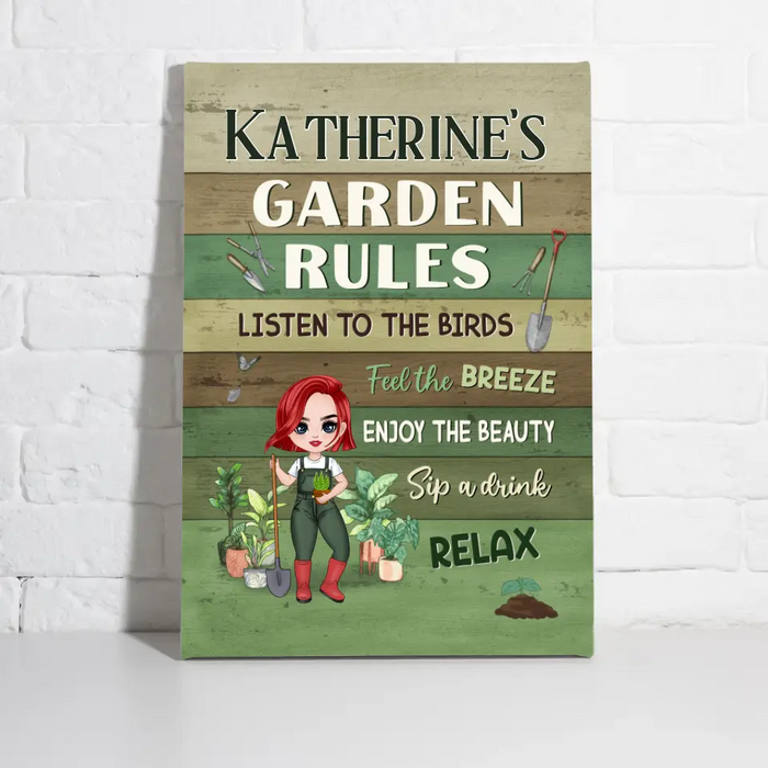 My Garden Rules - Personalized Canvas For Gardening Lovers, Gardeners