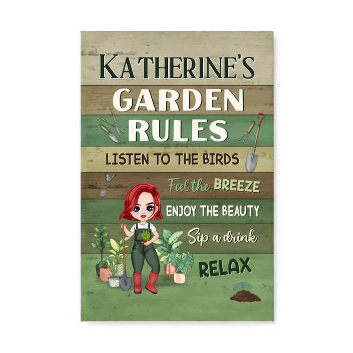 My Garden Rules - Personalized Canvas For Gardening Lovers, Gardeners