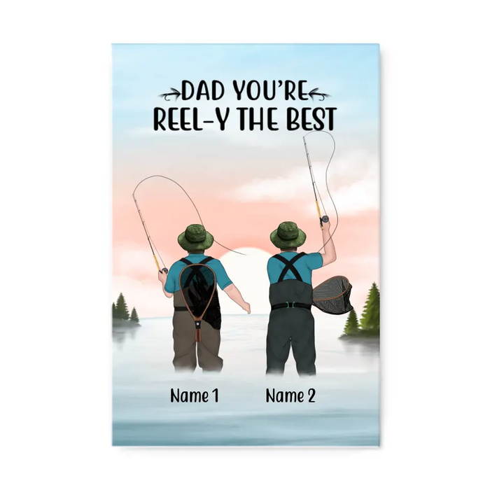 Dad, You Are Really the Best - Personalized Gifts Custom Fishing Canvas for Dad, Fishing Lovers