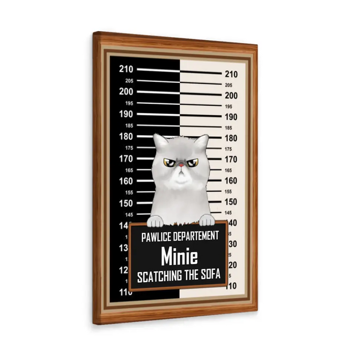 Police Department - Personalized Gifts for Cat Custom Canvas for Cat Mom and Cat Lovers