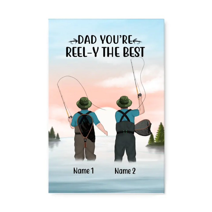 Dad, You Are Really the Best - Personalized Gifts Custom Fishing Canvas for Dad, Fishing Lovers