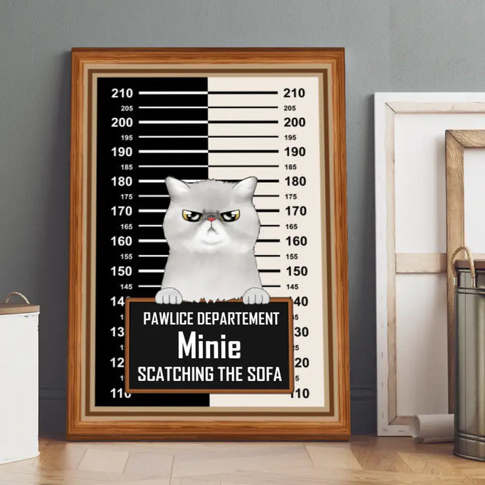 Police Department - Personalized Gifts for Cat Custom Canvas for Cat Mom and Cat Lovers