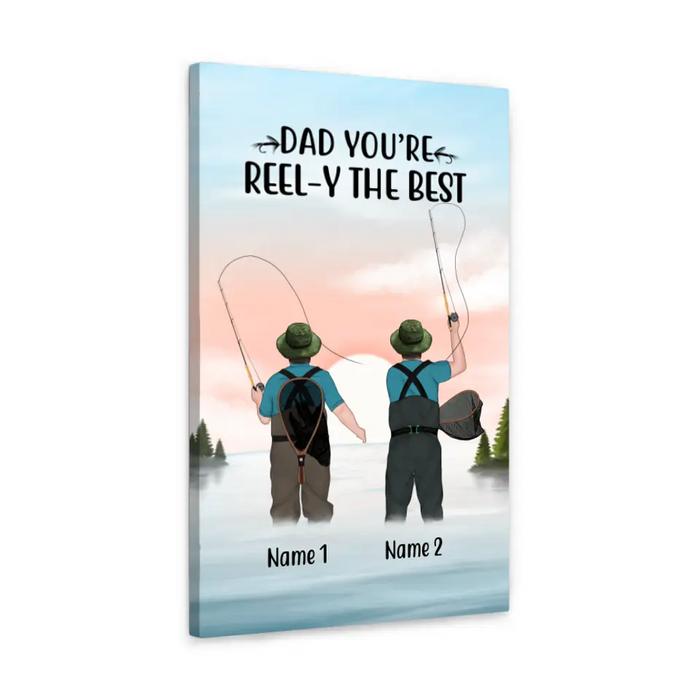 Dad, You Are Really the Best - Personalized Gifts Custom Fishing Canvas for Dad, Fishing Lovers