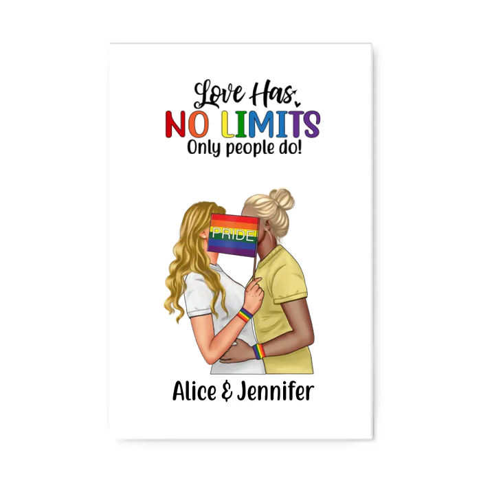 Personalized Canvas, Lesbian Couple, Gift for Pride Month & LGBT Couple