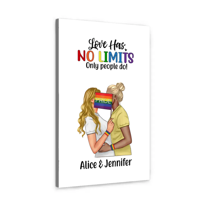 Personalized Canvas, Lesbian Couple, Gift for Pride Month & LGBT Couple