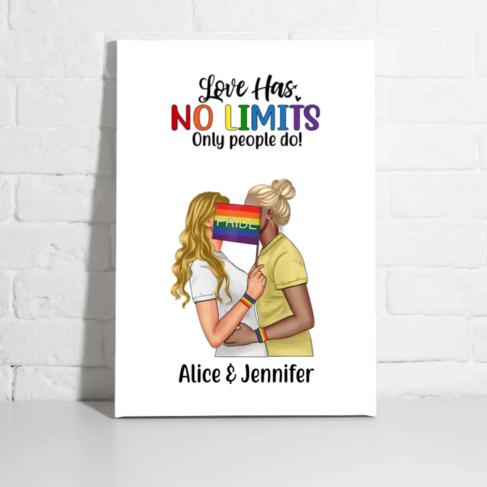 Personalized Canvas, Lesbian Couple, Gift for Pride Month & LGBT Couple