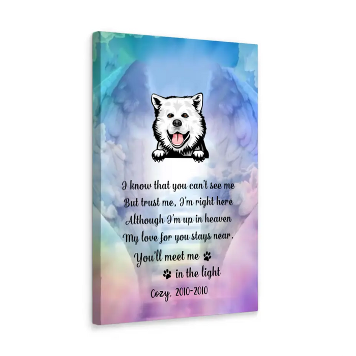 Personalized Canvas, Memorial Gift for Dog Loss, Gift for Dog Lovers