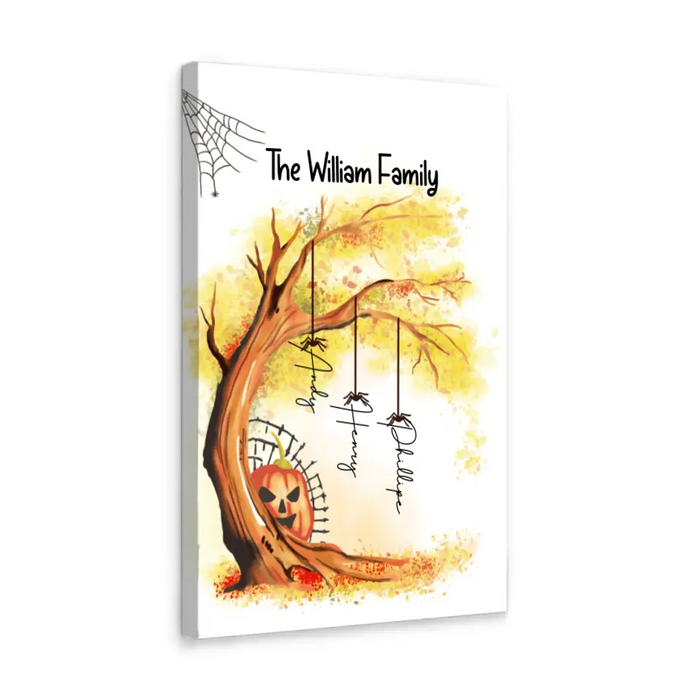 Personalized Canvas, Halloween Family Tree, Gifts For Halloween Family