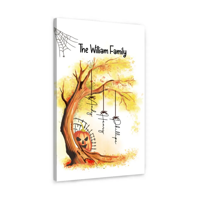 Personalized Canvas, Halloween Family Tree, Gifts For Halloween Family