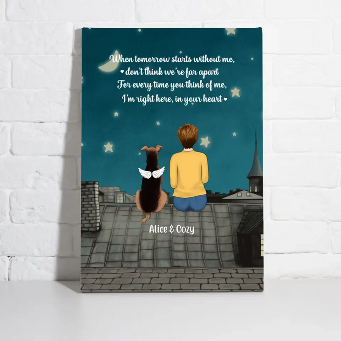 Personalized Canvas, Memorial Gift for Dog Loss, Cat Loss, Gift for Dog Mom, Cat Mom, Pet Lover