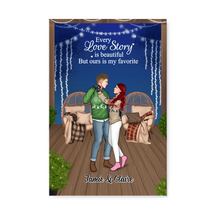 Personalized Canvas, Every Love Story Is Beautiful, Couple Dancing, Gift For Him, Her, Couple, Valentine Day