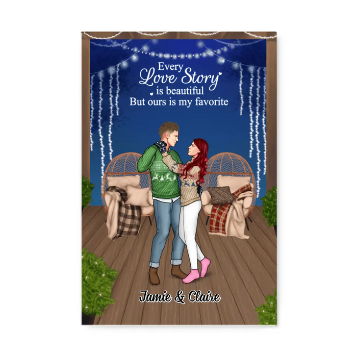 Personalized Canvas, Every Love Story Is Beautiful, Couple Dancing, Gift For Him, Her, Couple, Valentine Day