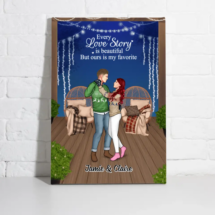 Personalized Canvas, Every Love Story Is Beautiful, Couple Dancing, Gift For Him, Her, Couple, Valentine Day