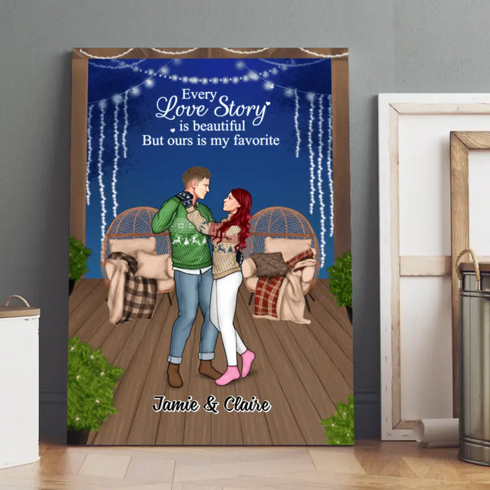 Personalized Canvas, Every Love Story Is Beautiful, Couple Dancing, Gift For Him, Her, Couple, Valentine Day