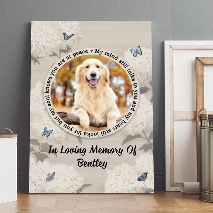 My Mind Still Talks To You - Personalized Canvas Photo Upload, Dog Lovers, Cat Lovers, Memorial