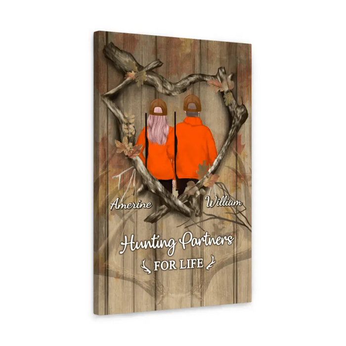 Hunting Partners For Life - Personalized Canvas For Couples, For Him, For Her, Hunting