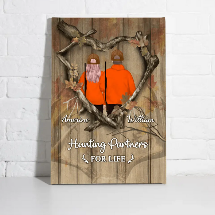 Hunting Partners For Life - Personalized Canvas For Couples, For Him, For Her, Hunting