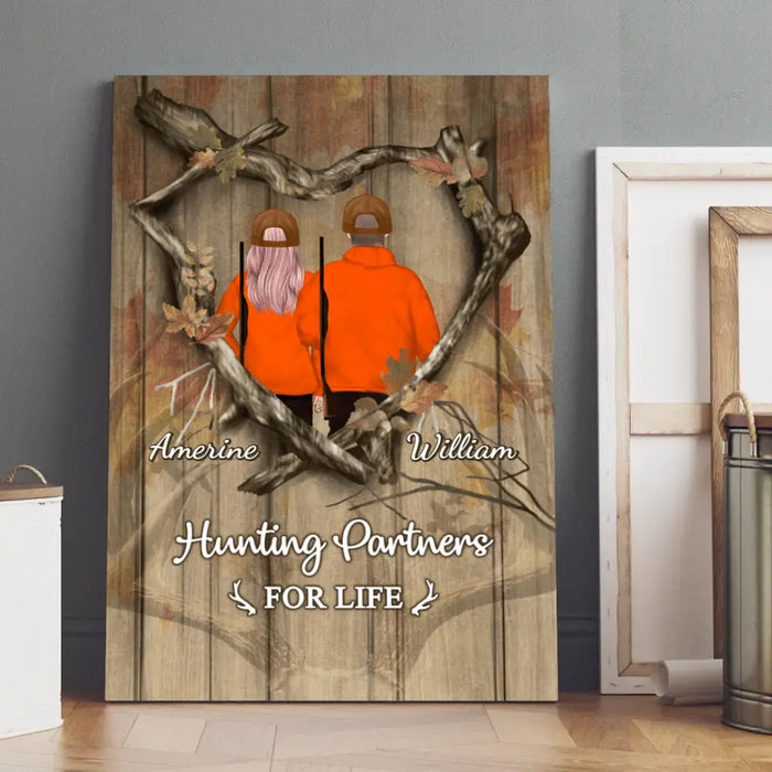 Hunting Partners For Life - Personalized Canvas For Couples, For Him, For Her, Hunting