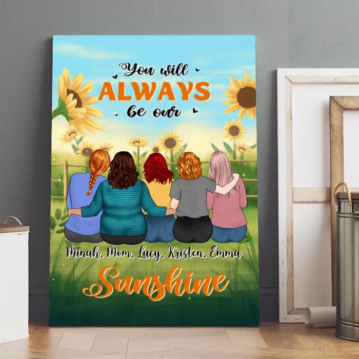 Out Of All The Moms In The World - Personalized Canvas For Mom, Daughters, Mother's Day