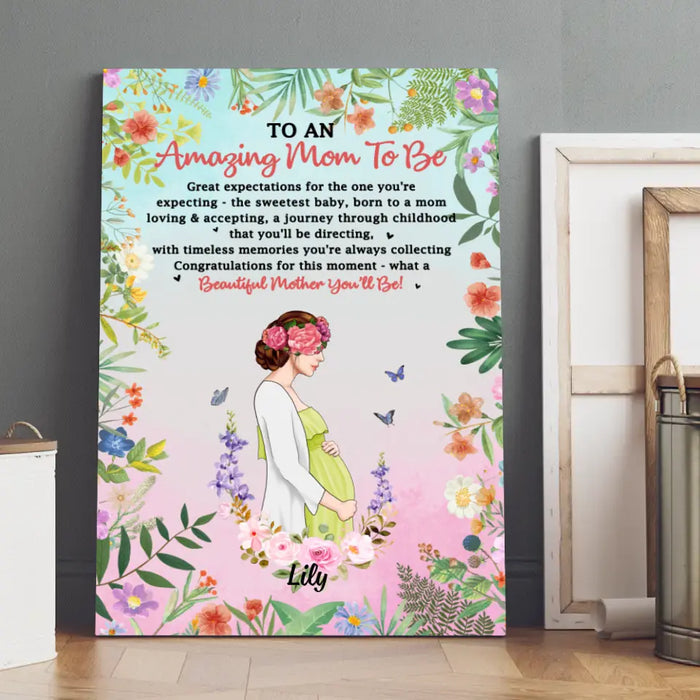 What A Beautiful Mother You'll Be - Personalized Canvas For Mom To Be, For Her, Mother's Day