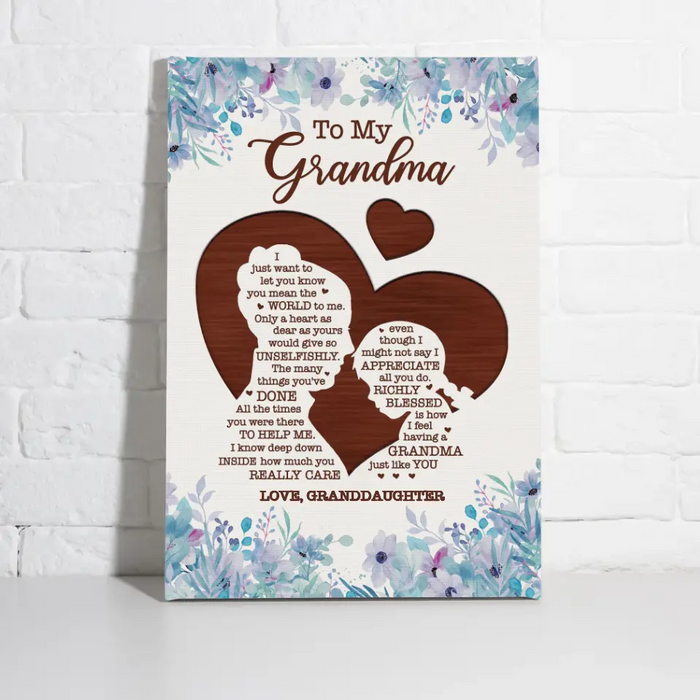 I Just Want To Let You Know You Mean The World To Me - Personalized Canvas For Grandma, Mother's Day