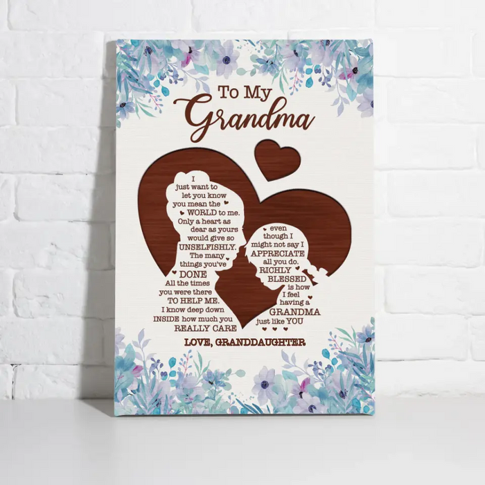 I Just Want To Let You Know You Mean The World To Me - Personalized Canvas For Grandma, Mother's Day