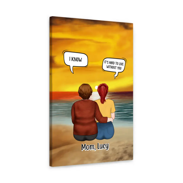 Mother & Daughter In Conversation - Personalized Canvas For Mom, Daughter, Mother's Day