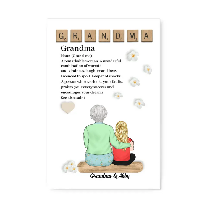 Up To 4 Kids Grandma A Remarkable Woman - Personalized Canvas For Her, Grandma