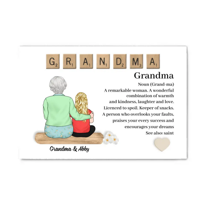 Up To 4 Kids Grandma A Remarkable Woman - Personalized Canvas For Her, Grandma