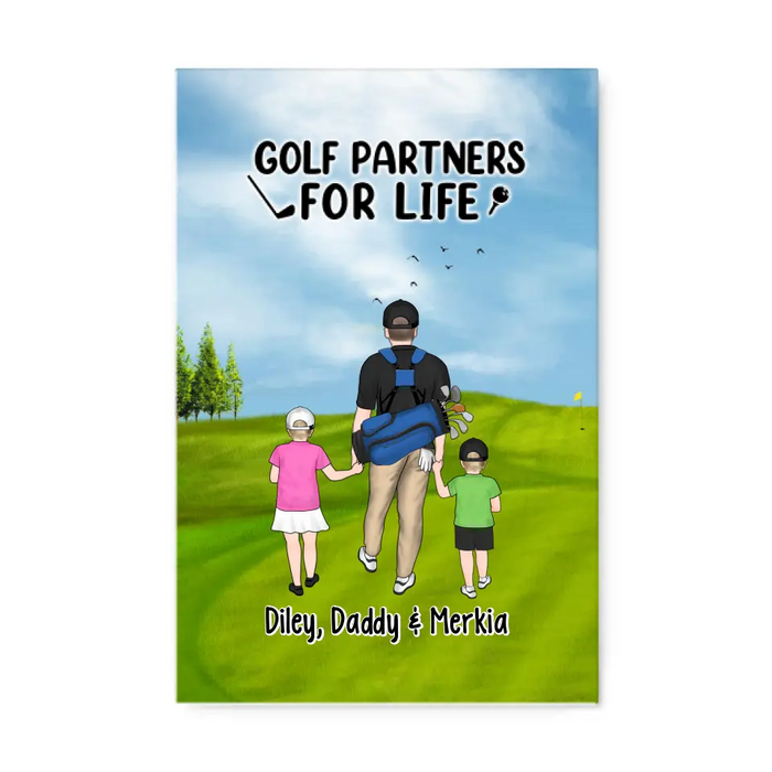 Golf Partners for Life - Personalized Gifts for Custom Golf Canvas for Dad, Golf Lovers