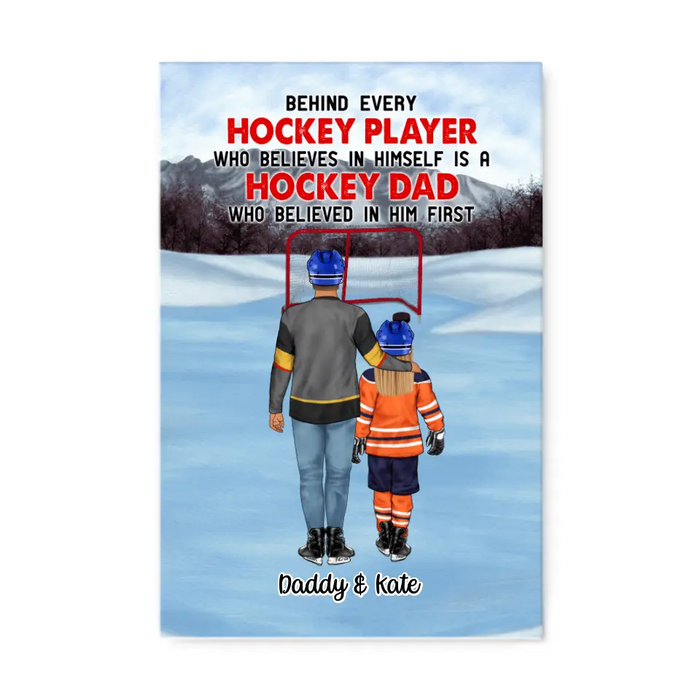 The Best of Teammates - Mother's Day Father's Day Personalized Gifts - Custom Hockey Canvas for Family, Hockey Lovers