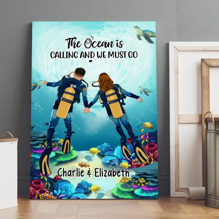 Those Who Dive Together Stay Together - Personalized Canvas For Couples, Scuba Diving