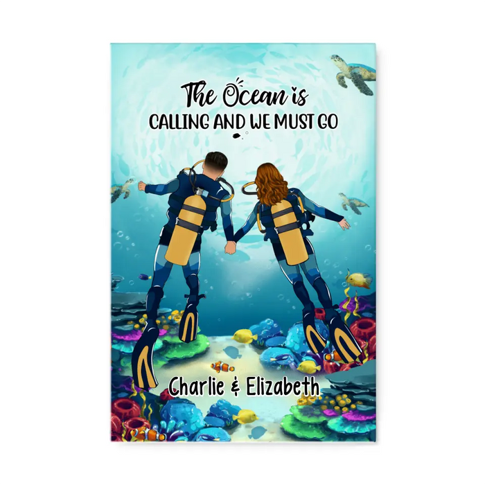 Those Who Dive Together Stay Together - Personalized Canvas For Couples, Scuba Diving