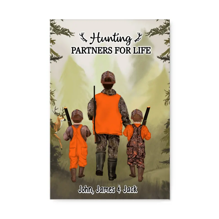 Hunting Partner for Life - Personalized Gifts Custom Hunting Canvas for Dad, Hunting Lovers