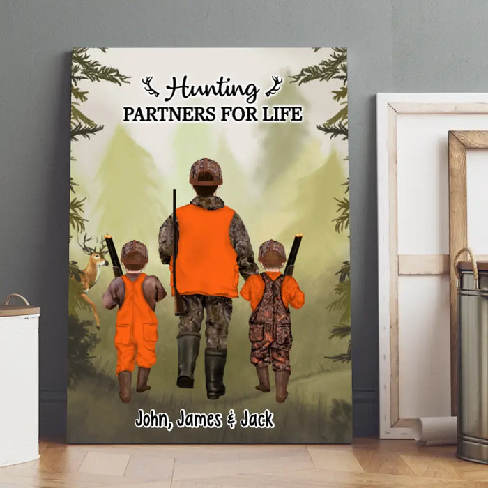 Hunting Partner for Life - Personalized Gifts Custom Hunting Canvas for Dad, Hunting Lovers