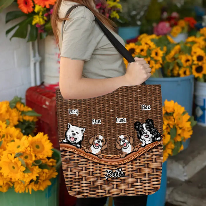 Doggie Bag with Sedge Print - Personalized Gifts Custom Dog Lovers Tote Bag For Dog Mom