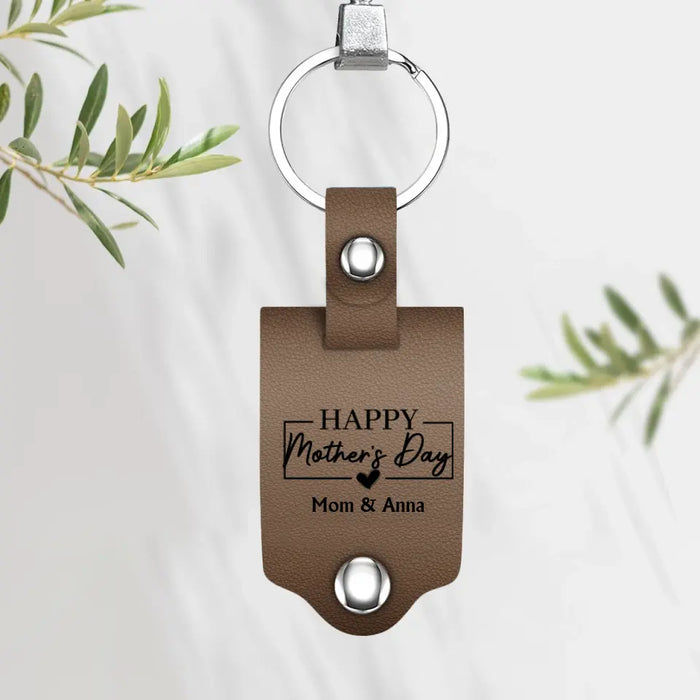 Mom I Know You Loved Me As Long As I’ve Lived But I’ve Loved You My Whole Life, Personalized Photo Leather Keychain, Mother’s Day Gifts, Gift For Mom