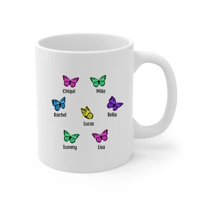 Blessed To Be Called Mama - Personalized Gifts Custom Butterfly Mug For Mom, Mother's Gift