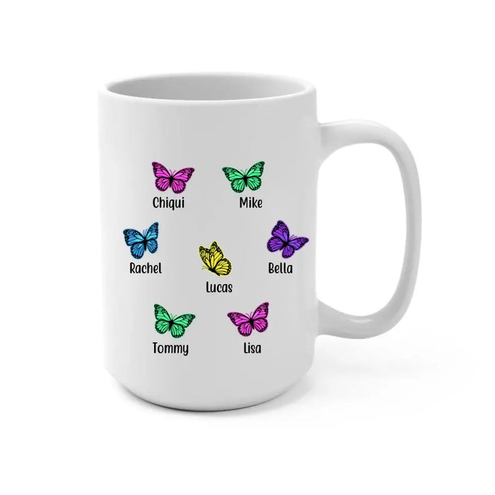 Blessed To Be Called Mama - Personalized Gifts Custom Butterfly Mug For Mom, Mother's Gift