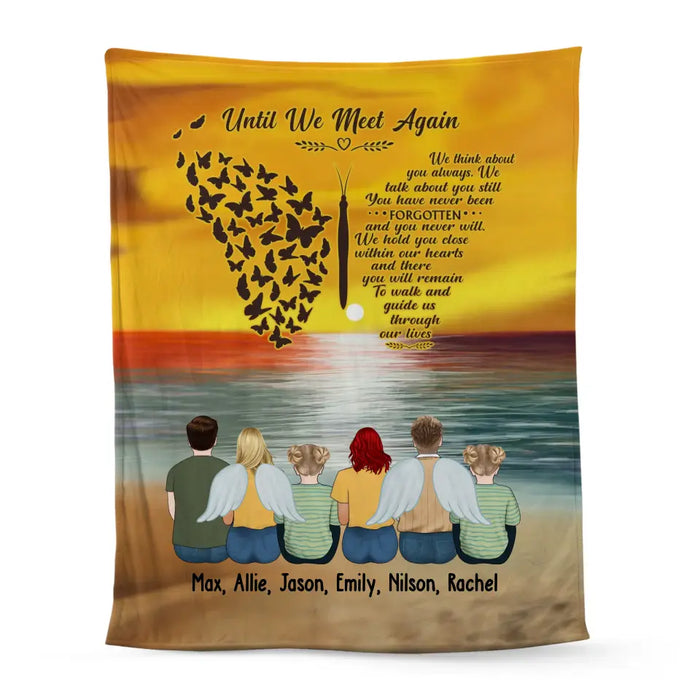 Until We Meet Again - Personalized Gifts Custom Memorial Blanket, Loss Of Mom, Memorial Gifts